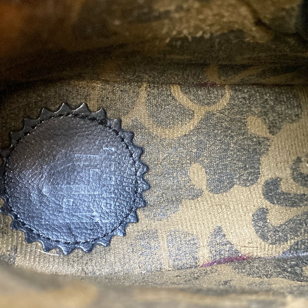 Size 8 (39) Fly London Leather Velcro Slip On Boots black wedge heel monk strap - Picture 12 of 15